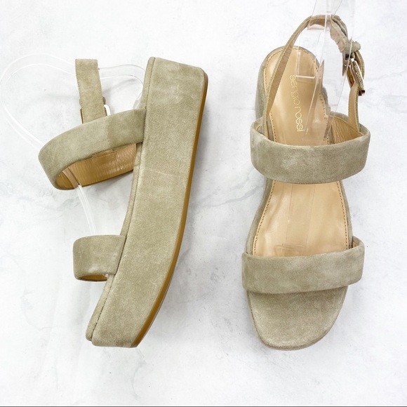 [Sergio Rossi] Classic Suede Platform Sandals - Picture 3 of 7